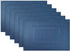DII PVC Tabletop Collection Woven Indoor/Outdoor, Placemat Set, 13x17.25, Nautical Blue, 6 Piece