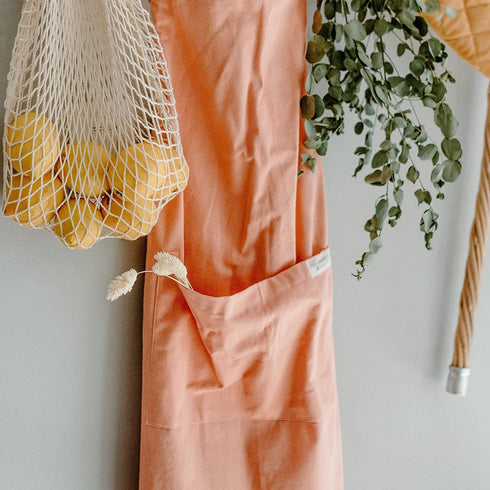 Full Circle Kind Collection Plant-Dyed Organic Cotton, Apron, Pomegranate