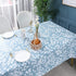 Vinyl Tablecloth ,Heavy Duty 100 % Waterproof Oil-Proof Wipeable with bflannel Backing for Kitchen Party Picnic Dining Spring Summer Indoor & Outdoor(Blue, 60X84 Inch)¦