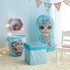 Idea Nuova LOL Surprise 3 Piece Collapsible Storage Set with Collapsible Ottoman, Bin and Figural Dome Pop Up Hamper, Aqua