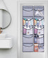 KEETDY Over The Door Organizer Storage for Closet with 5 Pockets Organizer for Bedroom Bathroom, 2 Pack?Grey?