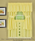 Today's Curtain Orleans 12" Valance Tambour Scallop Edge Curtain, Buttercup, 60 in x (W x L)