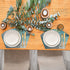 Modern Teal Turquoise Placemats for Round Table Set of 4 Grey Abstract Wedge Table Mats with Centerpiece Heat Resistant Washable Place mats for Indoor Outdoor Kitchen Dinning Table Decoration (5 Pcs)
