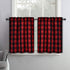 SeeGlee Red and Black Plaid Thermal Insulated Energy Saving Curtain Tiers for Loft -Rustic Farmhouse Living Buffalo Check Cottage Short Curtain Valances(29 W x 36 Inches Long,2 Panels)