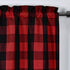 SeeGlee Red and Black Plaid Thermal Insulated Energy Saving Curtain Tiers for Loft -Rustic Farmhouse Living Buffalo Check Cottage Short Curtain Valances(29 W x 36 Inches Long,2 Panels)