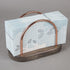 Creative Home 50303 Chestnut Wood with Copper Plated Wire Tabletop Napkin Holder Stand Tissue Paper Dispenser, 4" x 7-1/4" x 5-1/4" H, Brown