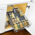 Lynk Professional Spice Rack Tray - Heavy Gauge Steel 4 Tier Drawer Organizer for Kitchen Cabinets, Silver Metallic, Medium, 10-1/4"/Medium (430411DS)