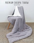 Charcoal Grey & White Sherpa Blanket - Sherpa Throw Blankets, Soft Blanket | Throw Blanket for Couch, Plush Throw Blankets, White Throw Blanket, Fleece Blanket, Fluffy Blanket, 60.5" x 48"