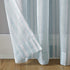 Archaeo Ticking Stripe Textured Cotton Blend Sheer Curtain, 54" x 63", Aqua/White