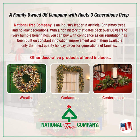 National Tree Company Pre-lit Artificial Christmas Tree | Includes Multi-Color Lights | Fiber Optic Ice Tree- 2 ft