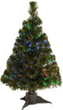 National Tree Company Pre-lit Artificial Christmas Tree | Includes Multi-Color Lights | Fiber Optic Ice Tree- 2 ft