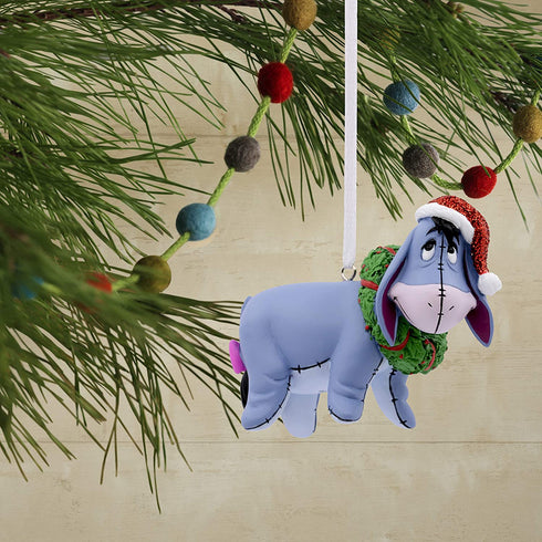 Hallmark Christmas Ornaments, Disney Winnie the Pooh Eeyore With Wreath Ornament