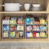 AIYAKA 3 Tier Stackable Can Rack Organizer,for food storage,kitchen cabinets or countertops,Storage for 36 cans,Silver
