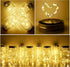 Solar Mason Jar Lid String Lights, 8 Pack 20 Led String Fairy Star Firefly Jar Lids Lights (Jars Not Included), for Mason Jar Patio Garden Wedding Lantern Table Decoration? No Hangers)?Warm White?