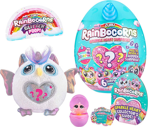 Rainbocorns - Plush Sparkle Heart Surprise Series 2 - Owl