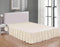Sheets & Beyond Wrap Around Solid Microfiber Luxury Hotel Quality Fabric Bedroom Gathered Ruffled Bedding Bed Skirt 14 Inch Drop (Full, Beige)