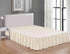 Sheets & Beyond Wrap Around Solid Microfiber Luxury Hotel Quality Fabric Bedroom Gathered Ruffled Bedding Bed Skirt 14 Inch Drop (Full, Beige)