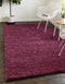 Unique Loom Solo Solid Shag Collection Area Modern Plush Rug Lush & Soft, 2 ft 2 x 3 ft 0, Eggplant Purple