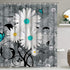 Ikfashoni Floral Butterfly Shower Curtain White Daisy Shower Curtain for Bathroom Farmhouse Rustic Bathroom Curtain with 12 Hooks, Fabric Flower Bathroom Shower Curtains, 69" x 70" Grey