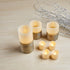 Furora LIGHTING LED Flameless Candles with Remote Control, Set of 8, Real Wax Battery Operated Pillars and Votives LED Candles with Flickering Flame and Timer Featured - Gold Trim