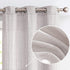 JINCHAN Curtains Linen Textured Casual Weave Curtain for Living Room Bedroom Window Panels Grommet Light Filtering Drapes 2 Panels Light Heathered Grey 96 Inch Long