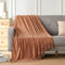 BOURINA Chenille Fluffy Throw Blanket with Decorative Fringe for Couch Cover Sofa Chair Blanket?50×60 Inches? Orange