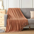 BOURINA Chenille Fluffy Throw Blanket with Decorative Fringe for Couch Cover Sofa Chair Blanket?50×60 Inches? Orange