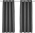 Amazon Basics 100% Blackout Basket Weave Window Panel with Grommets and Thermal Insulated, Noise Reducing Blackout Liner - 52" x 54", Graphite Grey
