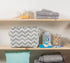 DII Polyester Container with Handles, Chevron Storage Bin, Large, Gray