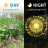 JJGoo Solar Garden Lights, 2 Pack 120 LEDs 2 Lighting Modes Waterproof Fireworks Light for Outdoor Patio Walkway Pathway Decorative - Warm White
