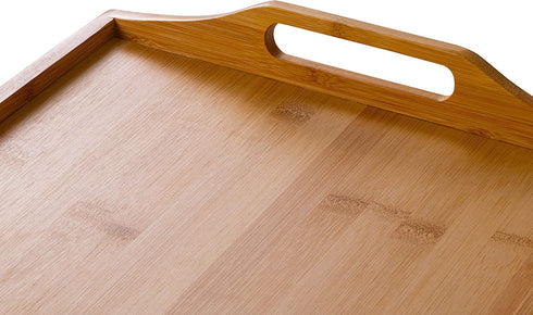 Rossie Home Large Natural Bamboo Serving Tray - Natural - Style No. 75507, 17x13