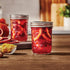 Ball Mason Quilted Crystal Jars 8 oz Regular Mouth Glass Bundle with Non Slip Jar Opener- Set of 6 Half Pint Size Mason Jars - Canning Glass Jars with Lids