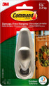 Command Outdoor Metal Hook, 1 Hook, 2 Strips, Water-Resistant Strips (FC13-BN-AWES)