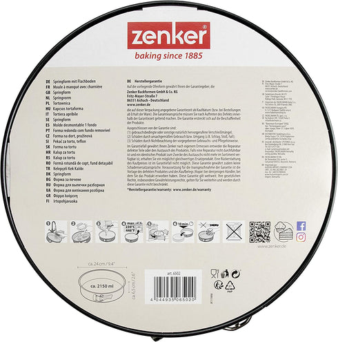 Zenker Non-Stick Carbon Steel Springform Pan, 9-Inch