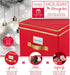 Simplify, Garage and Attic Collapsible Holiday Jumbo Box, Good for Seasonal Storage Christmas, Easter, Fourth of July, Fall & Spring, Red