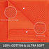 Kitinjoy 100% Cotton Waffle Weave Kitchen Towels, 13 x 28 Inches, Super Soft and Absorbent Dish Towels for Drying Dishes, 4-Pack, Orange