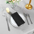 Cloth Napkins 17x17 inch 25 Packs Washable Polyester Dinner Napkins Soft Table Napkins for Wedding Party Dining Banquet(Black,25PCS)