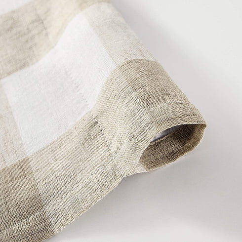 DriftAway Buffalo Check Woven Plaid Pattern Lined Blackout Thermal Insulated Energy Saving Rod Pocket Window Curtain Valance 52 Inch by 18 Inch Taupe