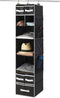 9 Shelf Hanging Closet Organizer with 5 Drawer Organizers, Baby Nursery Closet, Diaper Caddy Organizer, Slotted Storage Baskets, Hanging Drawers, Dorm Room Closet with Foldable Cube Storage Bins