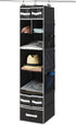 9 Shelf Hanging Closet Organizer with 5 Drawer Organizers, Baby Nursery Closet, Diaper Caddy Organizer, Slotted Storage Baskets, Hanging Drawers, Dorm Room Closet with Foldable Cube Storage Bins