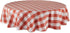 DII Buffalo Check Collection, Classic Farmhouse Tablecloth, Tablecloth, 70" Round, Vintage Red