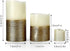 Furora LIGHTING LED Flameless Candles with Remote Control, Set of 8, Real Wax Battery Operated Pillars and Votives LED Candles with Flickering Flame and Timer Featured - Gold Trim
