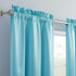 Eclipse Tricia Modern Room Darkening Thermal Rod Pocket Window Curtains for Bedroom (2 Panels), 52 in x 84 in, Turquoise
