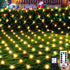 9.8ft x 6.6ft Christmas Net Lights,200 LED Mesh String Lights with Remote,8 Modes Connectable Net String Christmas Lights for Garden, Bushes, Wedding, Xmas Tree Decorations(Warm White)