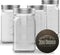 Jar Heads Canning Jars Wide Mouth - 4 Pack 32 oz Mason Jars - Wide Mouth Mason Jars - Large Mason Jar Glasses - Mason Jars 32 oz Wide Mouth - Quart Mason Jars - Wide Mouth Mason Jars 32 oz with Lids