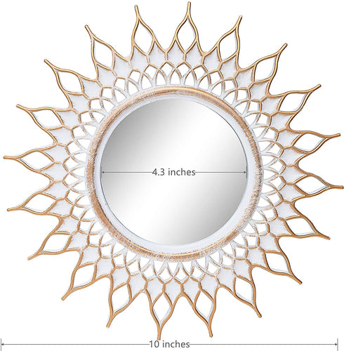 Kelly Miller Brushed Gold Mirrors for Wall Decor Set of 3 Wall Mirror Decorations for Living Room, Dinning Room & Bedroom (MW002)