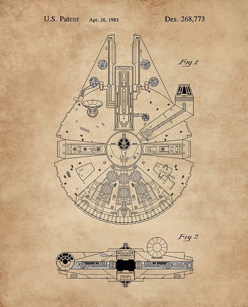Star Vessels Gifts Under 20 - Set of 8 Wall Art Prints (8x10) for Men Boys Women Bathroom Bedroom Room Decor Movie Sci Fi Wars Comic-Con Man Cave Garage Retro Reinterpreted Studio Student Decorations