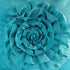 The White Petals Teal Throw Pillow Cover (3D Flower, 18x18 inch, Pack of 1)