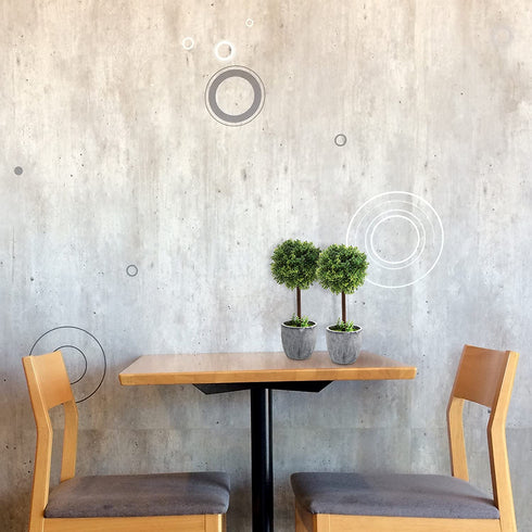 MyGift Artificial Boxwood Topiary Trees, Fake Plants Decor - 12 Inch Faux Tabletop Decorative Small House Plant with Gray Ceramic Pots, Set of 2