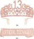13th Birthday Gifts for Girls, 13th Birthday Tiara and Sash, 13th Birthday Decorations for Girl, 13th Birthday Crown and Sash for Girl, 13 Sash for Girl, 13 Tiaras and Crowns for Girls